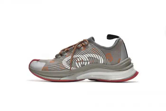 80% Off Sale Gucc Run Sneakers Grey Red 0123