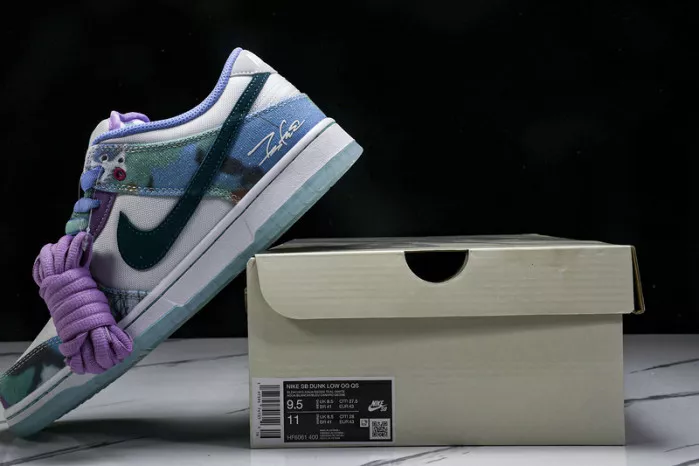 Rep Nike SB Dunk Low Futura Laboratories Bleached Aqua HF6061-400 0118