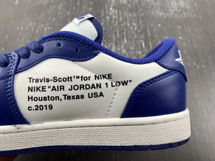 Rep OFF-WHITE X TRAVIS SCOTT X AIR JORDAN 1 CUSTOM DM7890-101 0127