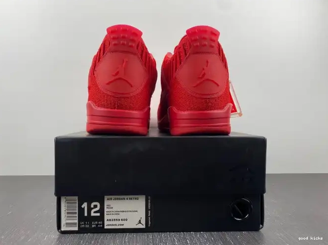 Cheap Jordan AQ3559-600 Red Flyknit Retro 4 0223