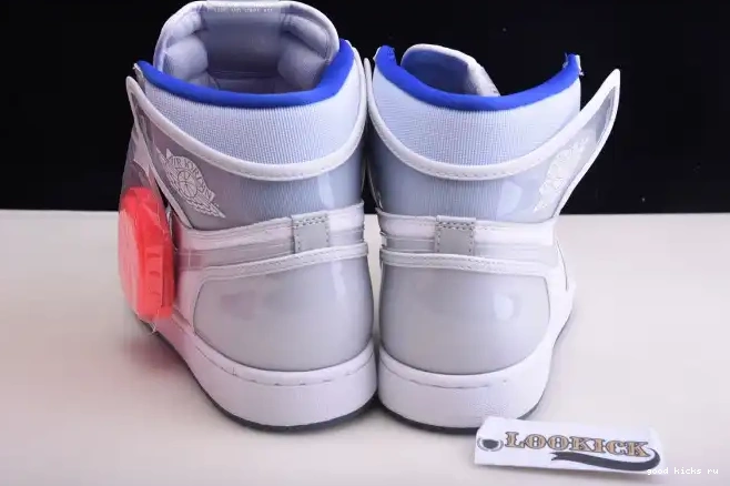 Rep CK6637-104 Racer 1 White Air Zoom Retro Jordan High Blue 0208