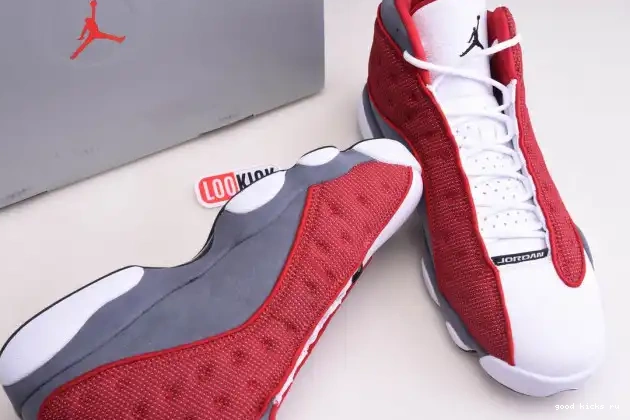 80% Off Sale Red Jordan Gym Air Flint 13 414571-600 Grey Retro 0220