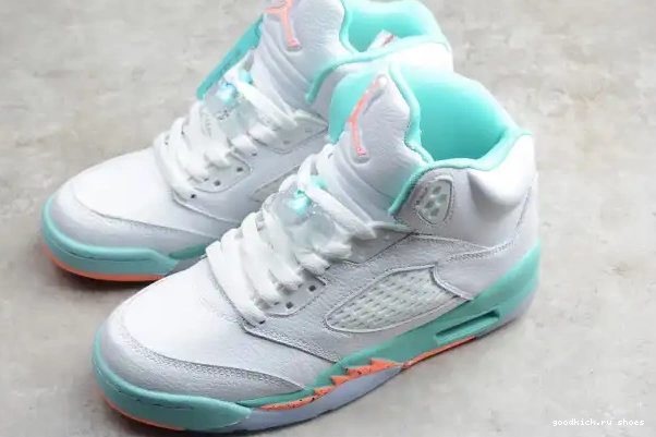 Rep 440892-100 Light Jordan 5 GS Air Aqua 0221