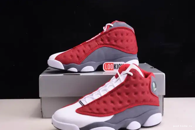 80% Off Sale Red Jordan Gym Air Flint 13 414571-600 Grey Retro 0220