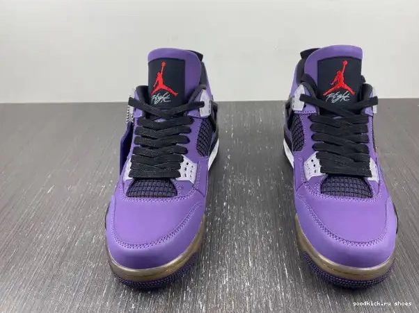 80% Off Sale Family) (Friends and Purple Travis Scott Jordan 766296 LN4 Retro 4 0221