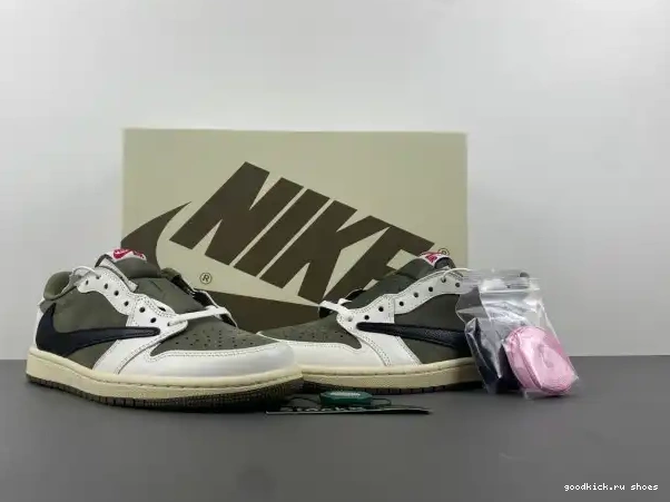 Cheap LOW DM7866-200 1 JORDAN OLIVE AIR TRAVIS OG SCOTT X MEDIUM 0221