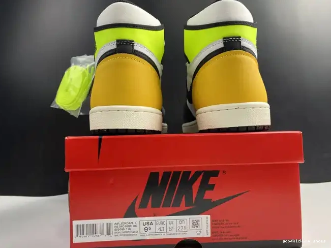 Rep 1 'VOLT HIGH JORDAN GOLD' 555088-118 OG RETRO AIR 0211