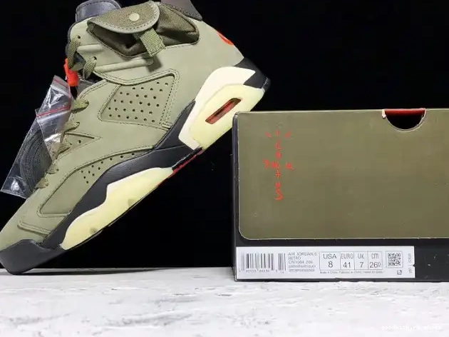 Cheap CN1084-200 Travis x 6 Scott Olive Air Jordan Medium 0319